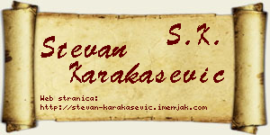 Stevan Karakašević vizit kartica